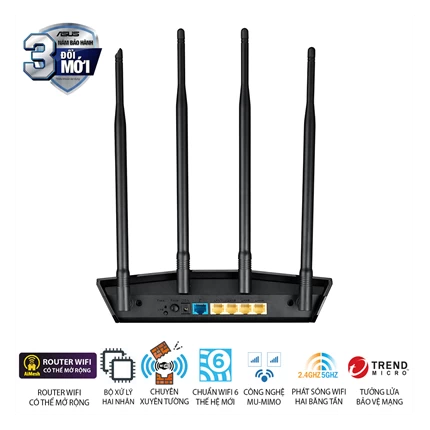 Router Wifi 6 băng tần kép Asus RT-AX1800HP — ảnh 5