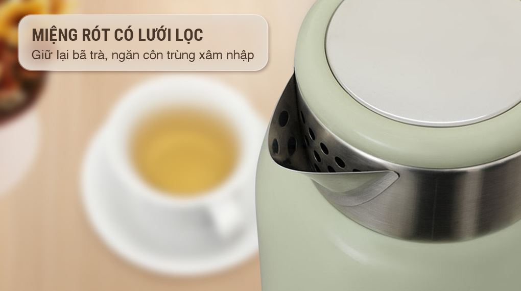 Bình đun siêu tốc AVA 1.8 lít KD34 - Lưới lọc bã trà