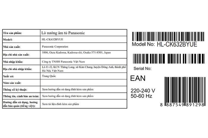Lò nướng âm tủ Panasonic 2140 2504W HL-CK632BYUE 78 lít — ảnh 5