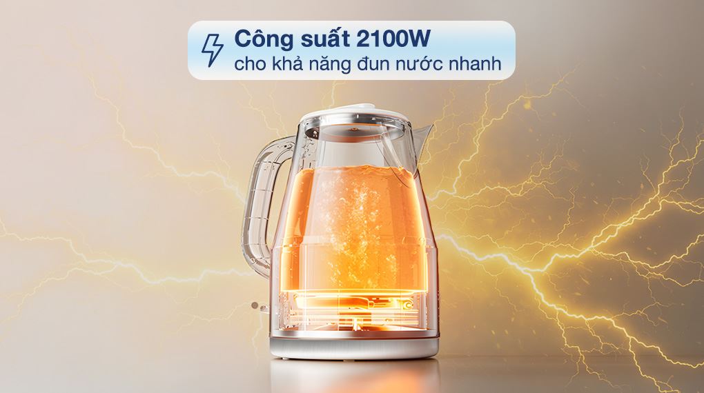 Bình đun siêu tốc Bear 2 lít KE-5H20B16 - Công suất