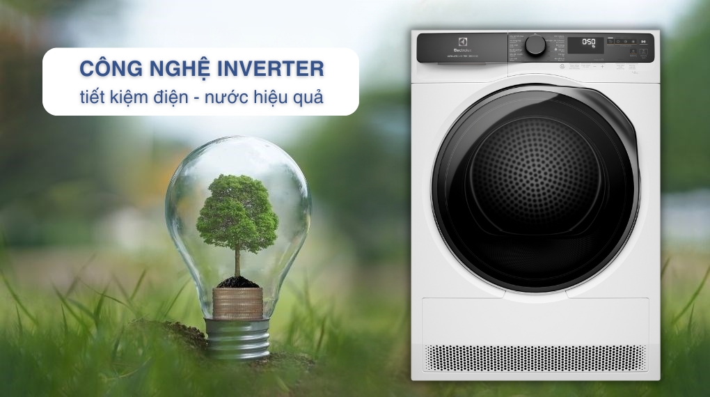 Máy sấy bơm nhiệt Electrolux UltimateCare 9 kg EDH903R7WC - Động cơ - Công nghệ tiết kiệm điện