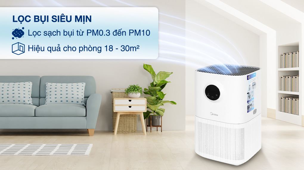 Máy lọc không khí Midea KJ300GVN 23W - Thiết kế