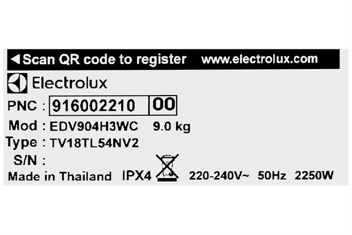 Máy sấy thông hơi Electrolux 9 Kg EDV904H3WC — ảnh 10