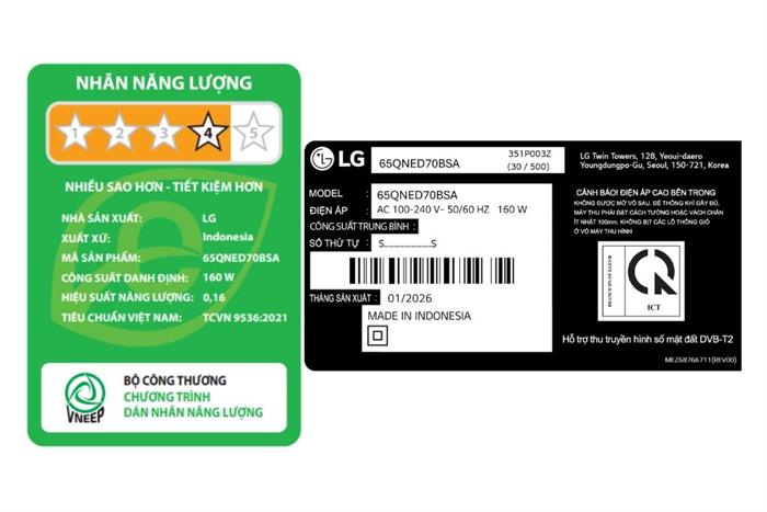 LG Smart TV 65QNED70BSA Mẫu — ảnh 8