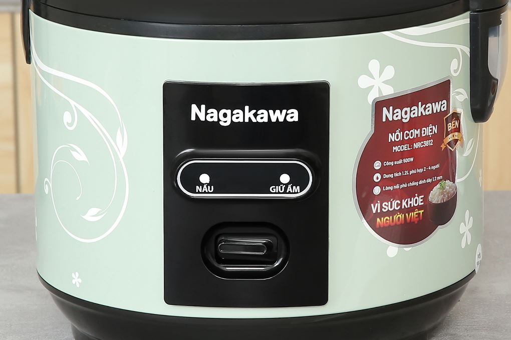 Nồi cơm nắp gài Nagakawa 1.2 lít NRC3812 - Bảng điều khiển