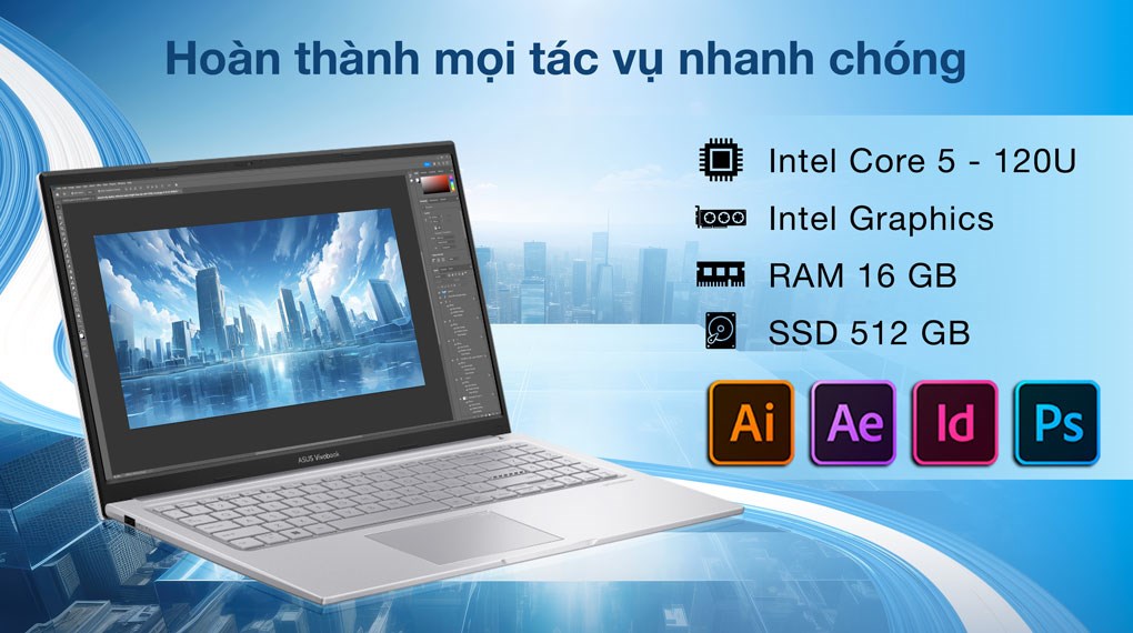 Asus Vivobook 15 X1504VA Core 5 120U (BQ185WS) - Hiệu năng
