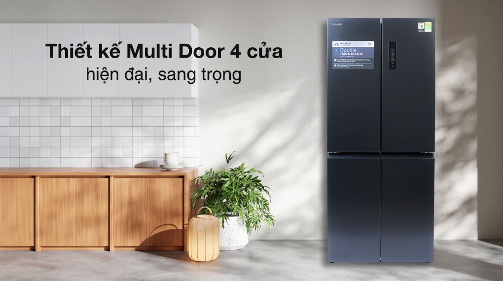 Tủ lạnh Funiki Inverter 415 lít Multi Door HR M8415SB - Thiết kế và chất liệu