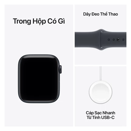 Apple Watch SE 3 GPS, 44mm Vỏ Nhôm Dây Cao Su dây M/L — ảnh 9