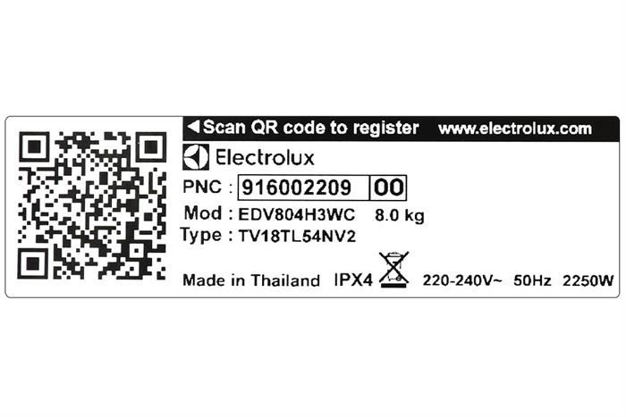 Máy sấy thông hơi Electrolux 8 Kg EDV804H3WC — ảnh 10