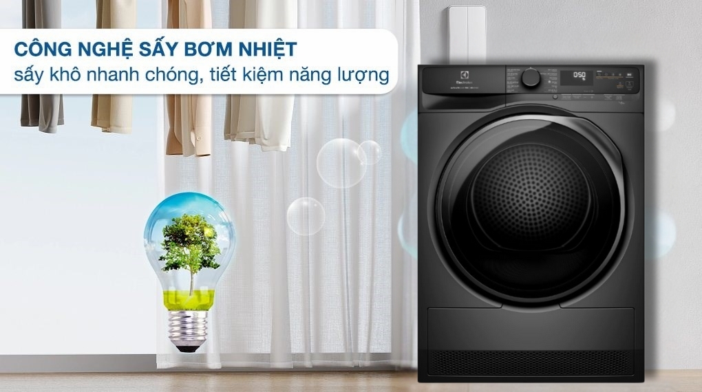Máy sấy bơm nhiệt Electrolux UltimateCare 9 kg EDH903R7SC - Đặc điểm và cơ chế sấy