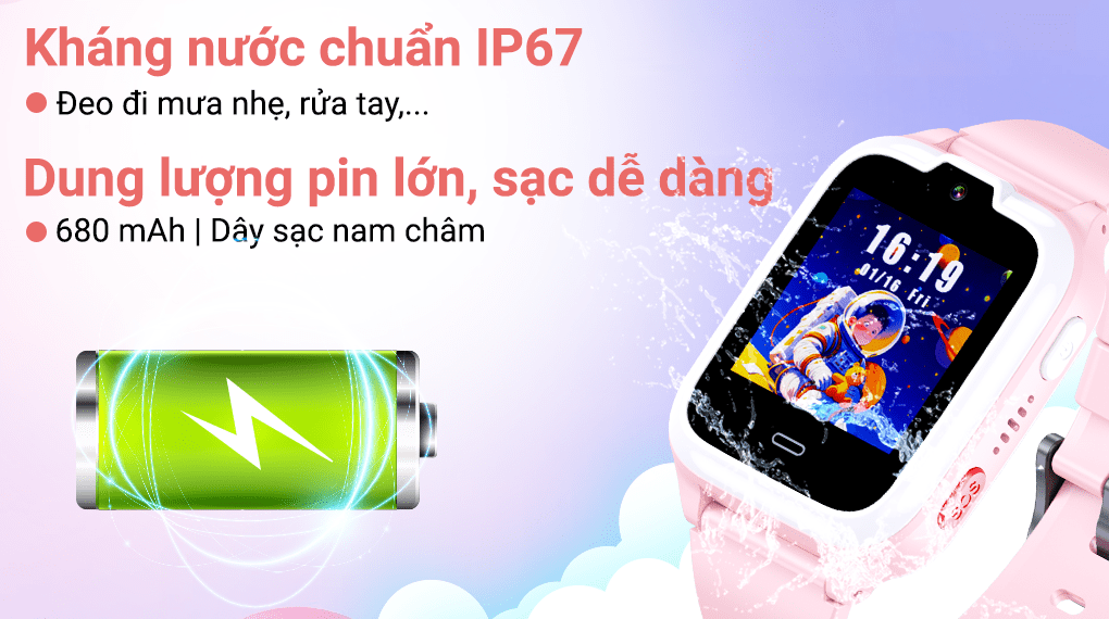 Masstel Smart Hero Star 47mm dây silicone - Pin và kháng nước