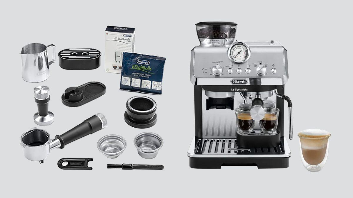 Máy pha cà phê Delonghi EC9155.MB và các phụ kiện