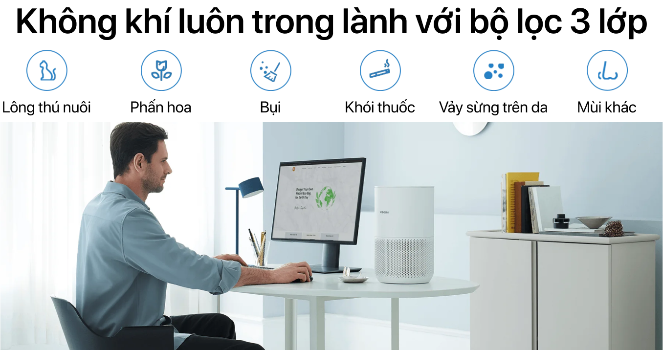Máy lọc không khí Xiaomi Air Purifier 4 Compact — ảnh 5