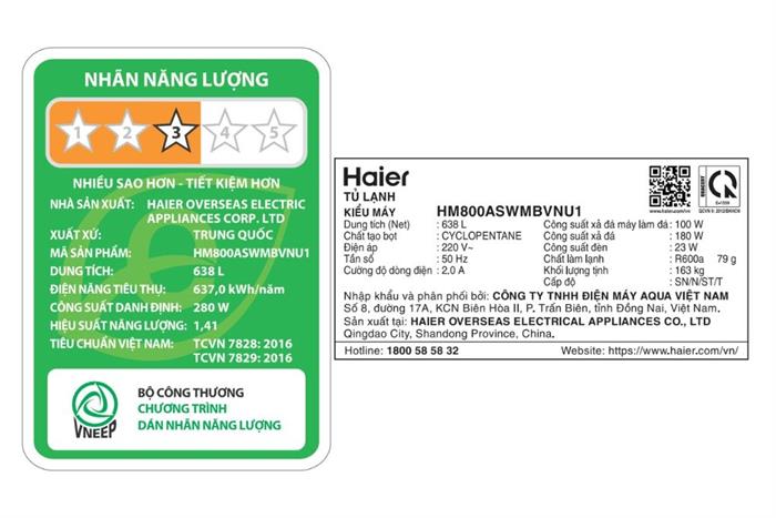 Haier Inverter 638 lít HM800ASWMBVNU1 Mẫu — ảnh 8
