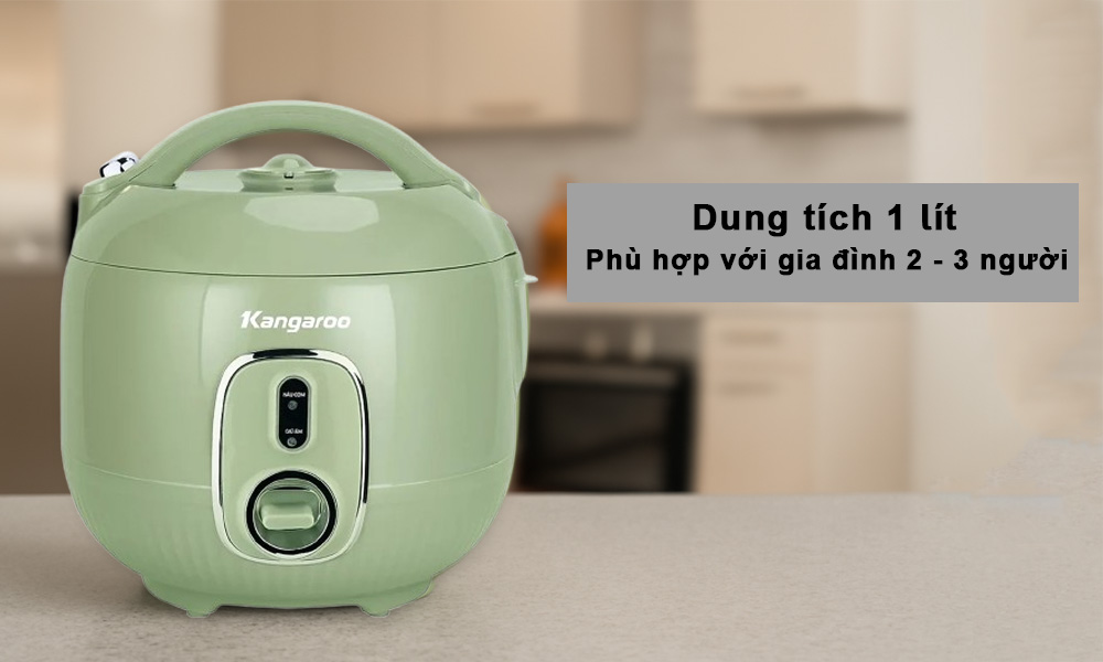 Nồi Cơm Điện Kangaroo KGRC10M1 phù hợp với gia đình 2 - 3 người