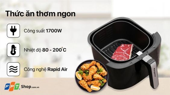Công nghệ Rapid Air loại bỏ 85% chất béo