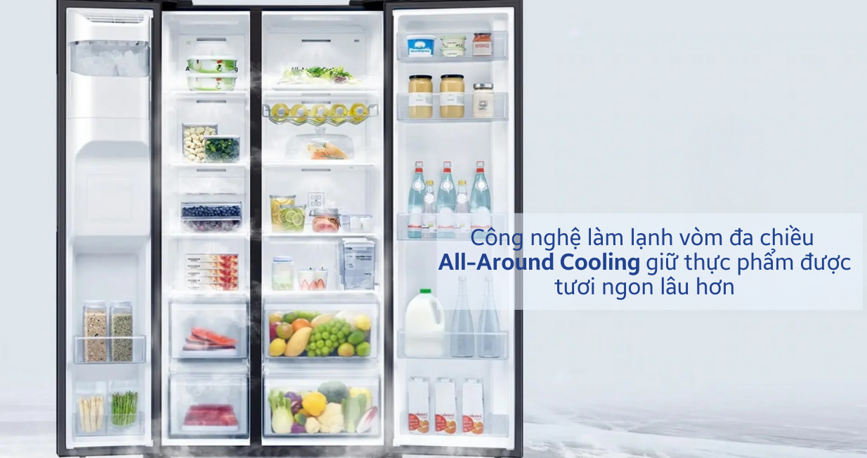 Tủ lạnh Samsung Side By Side 583L 2024 RS57DG400EM9SV — ảnh 5