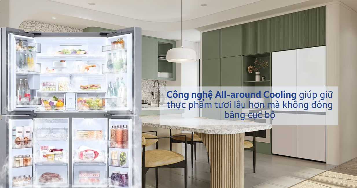 Tủ lạnh Samsung Multidoor Bespoke 648L 2023 RF59CB66F8S/SV — ảnh 3