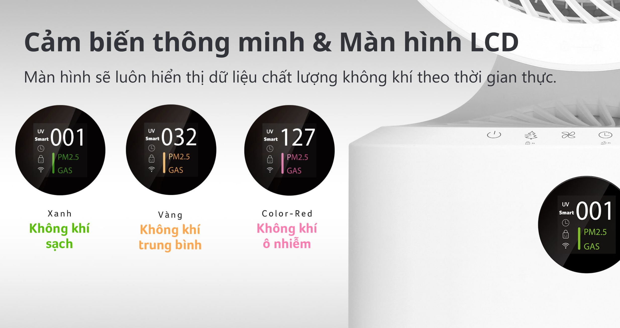 Máy lọc không khí bụi mịn Acerpure Cool C2-UVC — ảnh 8