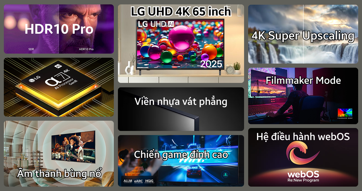 Smart Tivi LG UHD 4K 65 inch 2025 (65UA8450PSA) — ảnh 2