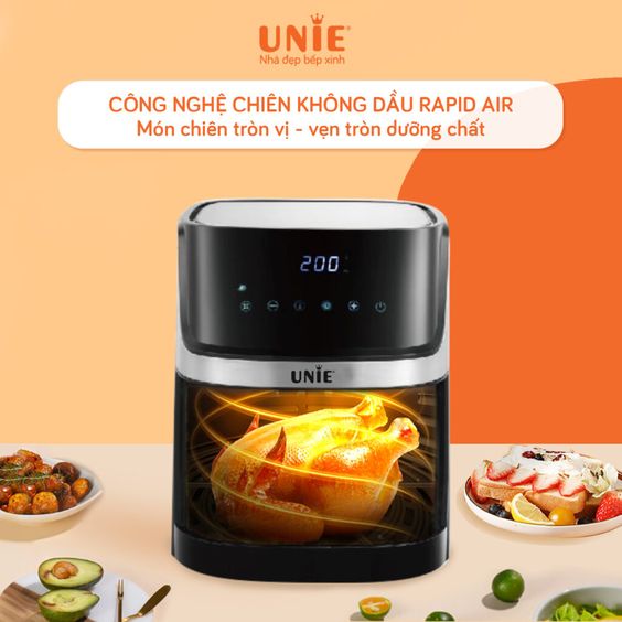 Công nghệ rapid Air trên nồi chiên không dầu Unie UE-600
