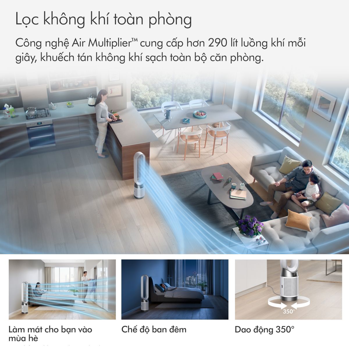 Máy lọc không khí kết hợp quạt Dyson Pure Cool Tower TP10 — ảnh 4