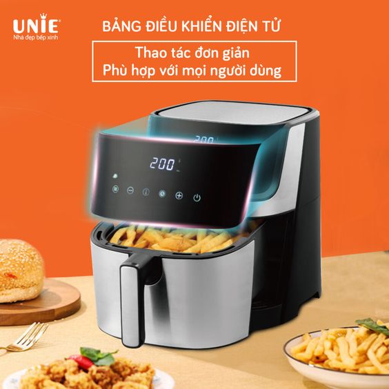 bảng điều khiển trên nồi chiên không dầu Unie UE-600