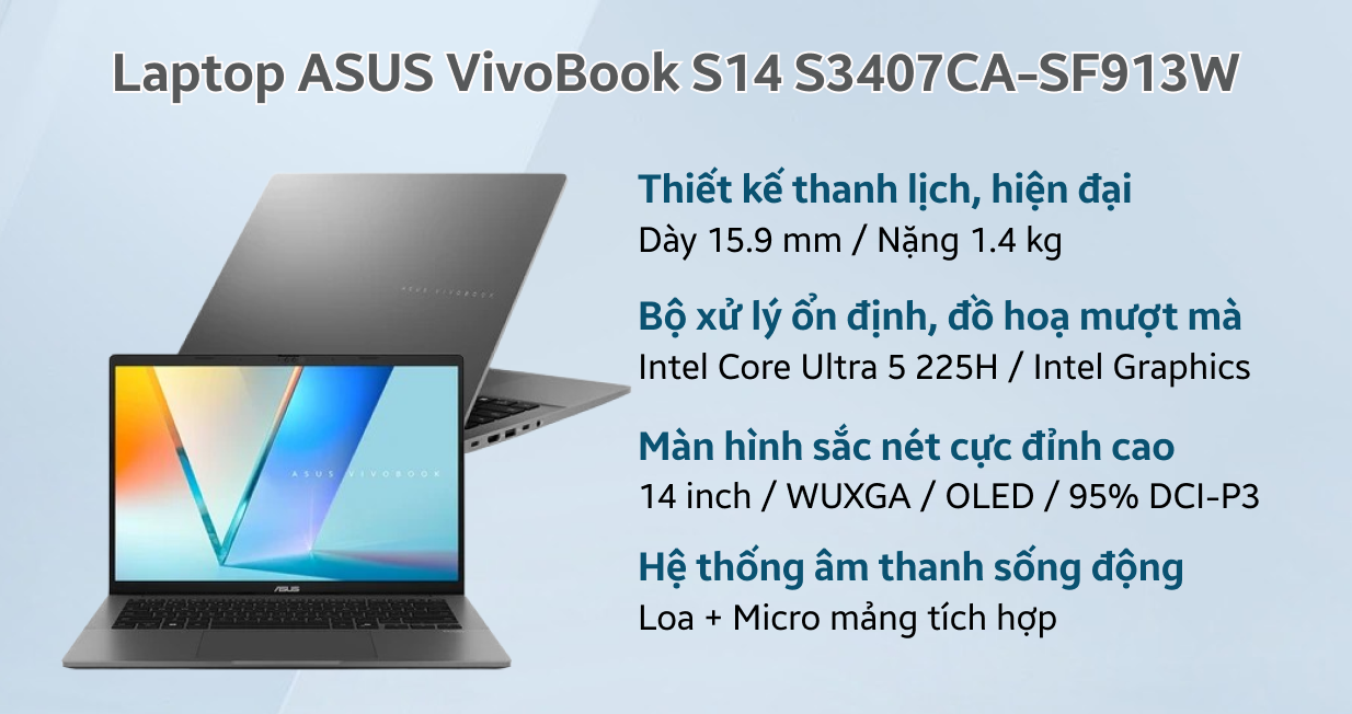 ASUS VivoBook S14 S3407CA-SF913W — ảnh 2