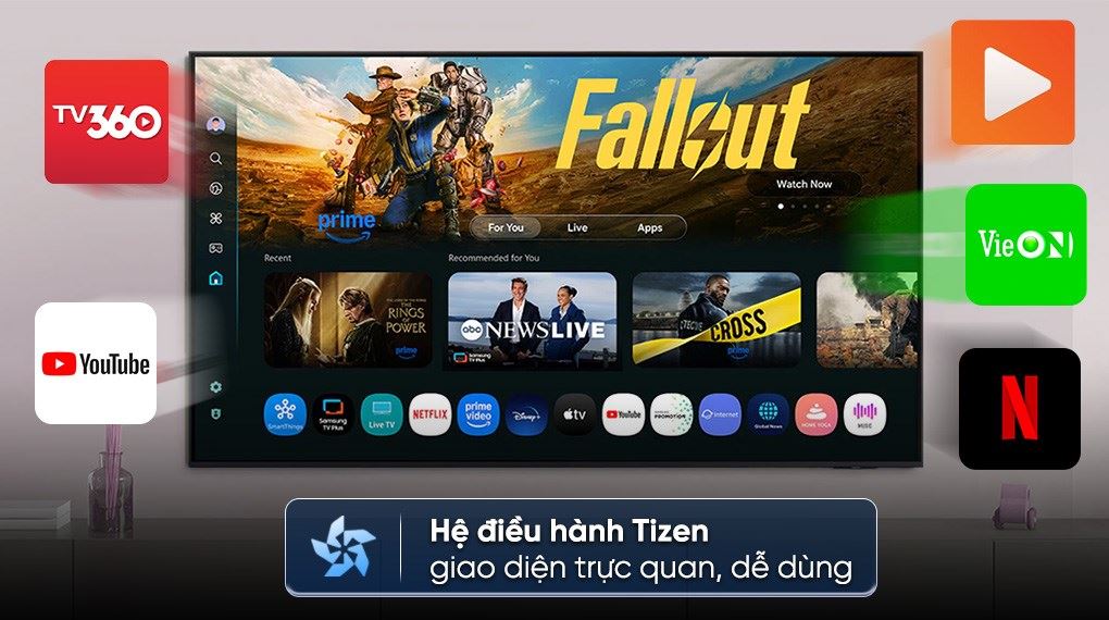 Hệ điều hành Tizen - Smart Tivi OLED Samsung AI 4K 65 inch QA65S90F
