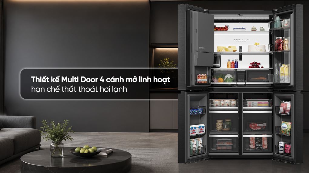 Tủ lạnh Haier Inverter 638 lít Multi Door HM800ASWMBVNU1 -  Multi Door 4 cánh