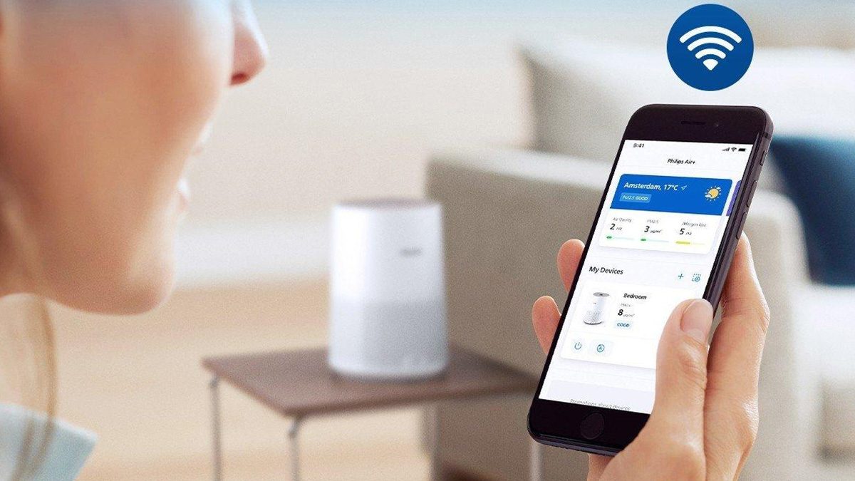 Philips AC0650/10 có thể điều khiển qua ứng dụng Air+ trên smartphone
