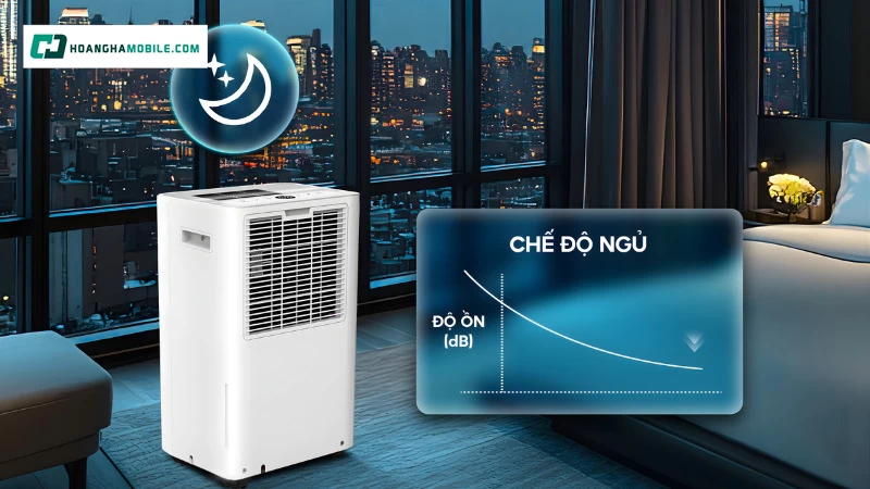 Hoạt động êm ái đảm bảo cho giấc ngủ yên tĩnh.