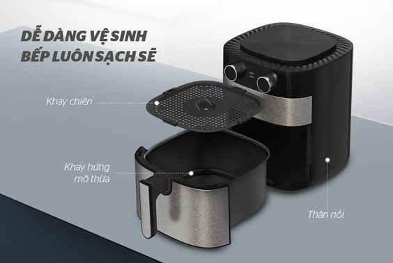 Nồi chiên không dầu Sunhouse SHD4026 sử dụng an toàn