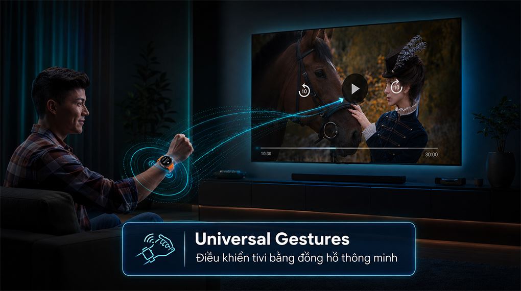 Universal Gestures - Smart Tivi OLED Samsung AI 4K 65 inch QA65S90F