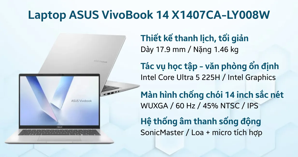 ASUS VivoBook 14 X1407CA-LY008W — ảnh 2