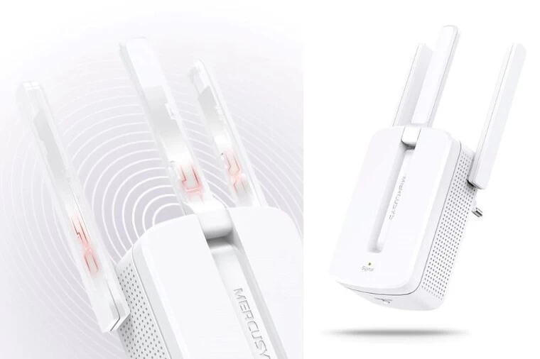 tích hợp công nghệ MIMO cho bộ mở rộng và 3 ăng ten ngoài 5dBi