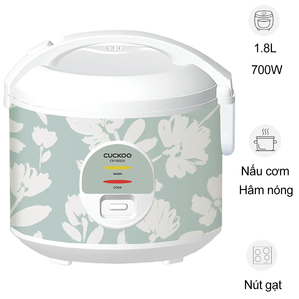 Nồi Cơm Điện CR-1002V/GRWHCRVNCKV 1.8 Lít