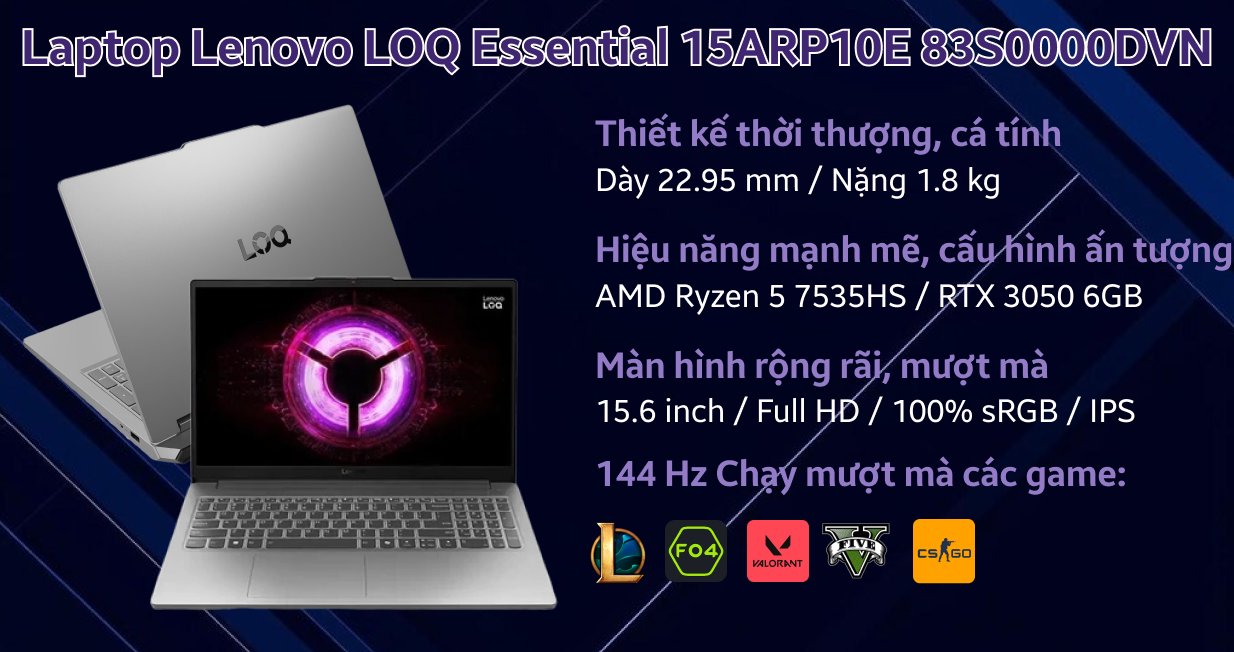 Lenovo LOQ Essential 15ARP10E 83S0000DVN — ảnh 2