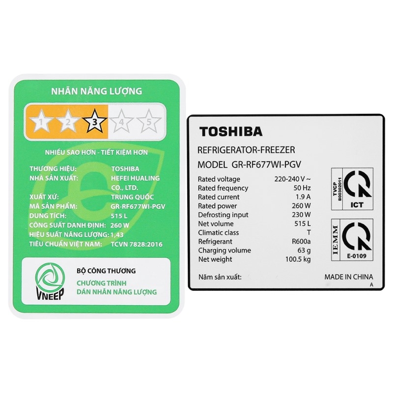 Tủ lạnh Multi Door Toshiba ORIGIN Inverter 515 lít GR-RF677WI-PGV(22)-XK — ảnh 5