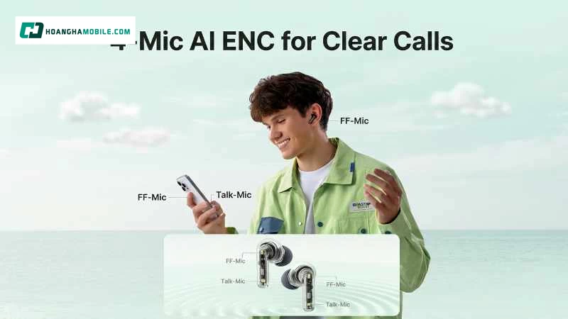 Sản phẩm tích hợp 4 micro kết hợp công nghệ khử ồn môi trường AI ENC
