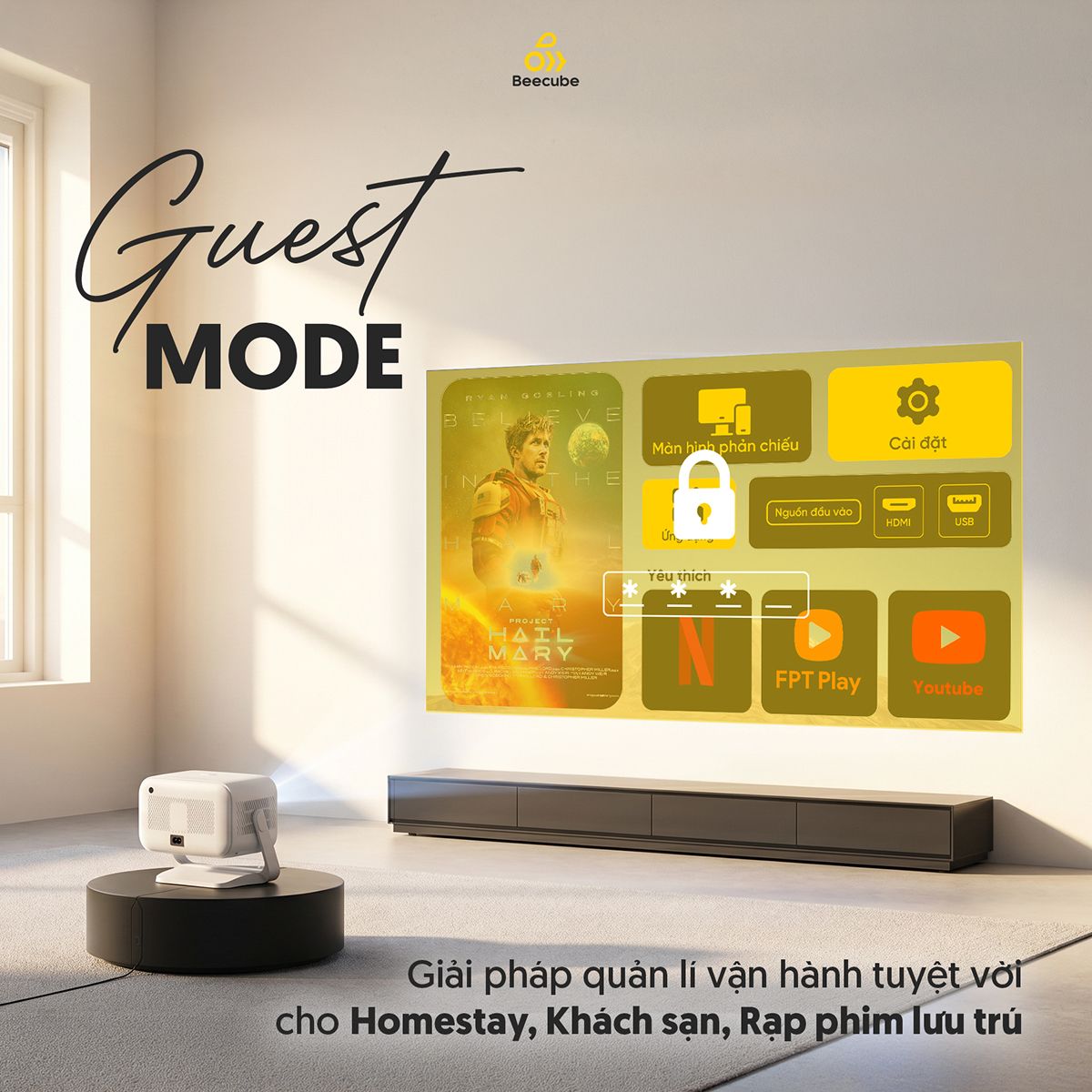 Máy chiếu mini Beecube X2 Neo Netflix Full HD — ảnh 7
