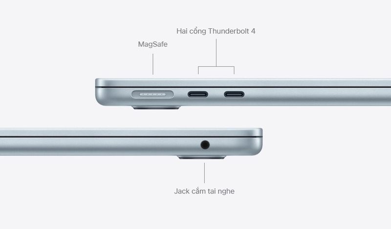 Cổng kết nối trên Macbook Air M5