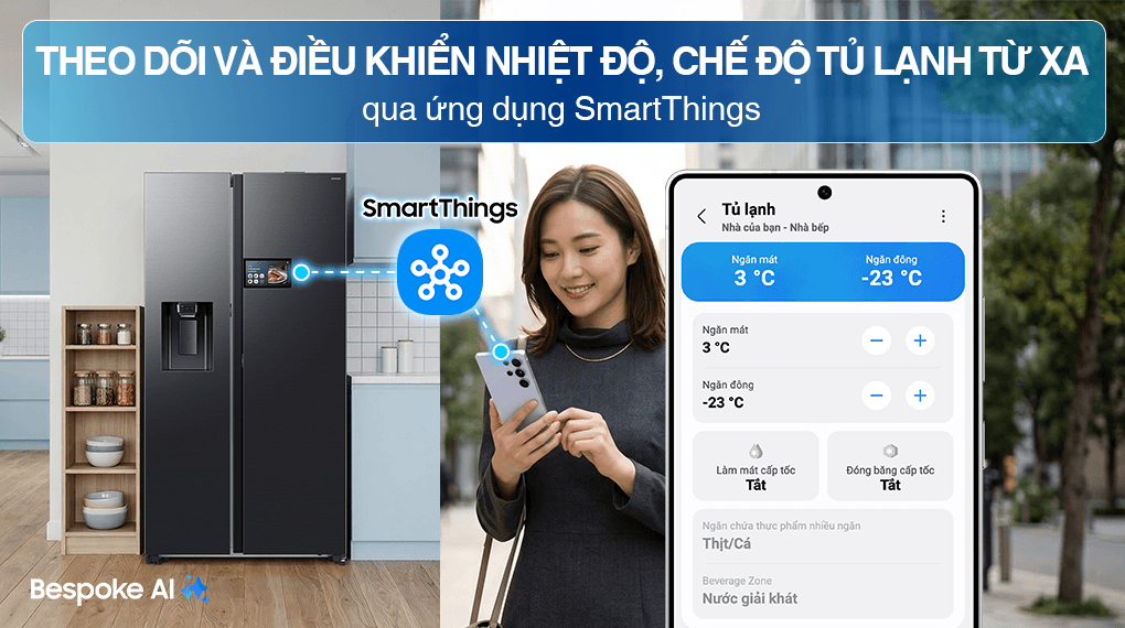 Samsung Inverter 615 lít AI Home RS90F65D2FSV — ảnh 5