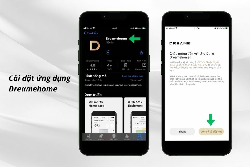 Cài đặt ứng dụng Dreamehome