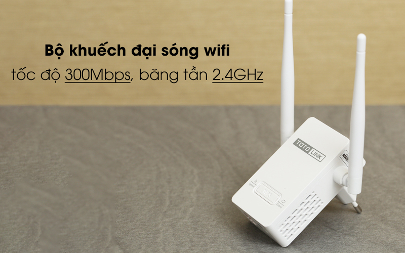 Bộ Mở Rộng Sóng Wifi AC220V Totolink EX200 trắng có tốc độ truyền cao