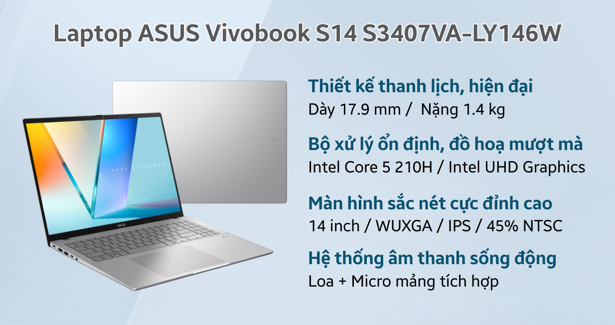 ASUS Vivobook S14 S3407VA-LY146W — ảnh 2