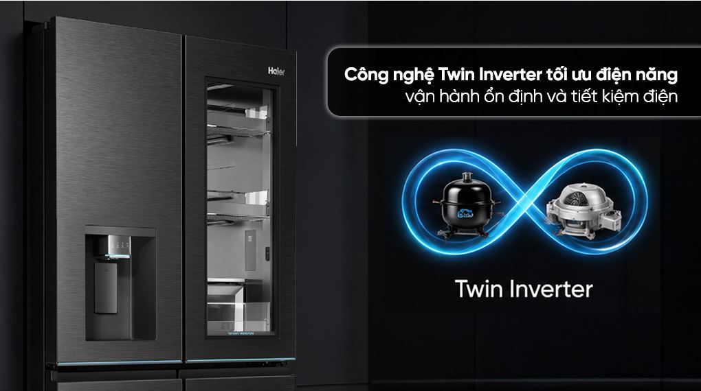 Tủ lạnh Haier Inverter 638 lít Multi Door HM800ASWMBVNU1 - Công nghệ Twin Inverter tiết kiệm điện