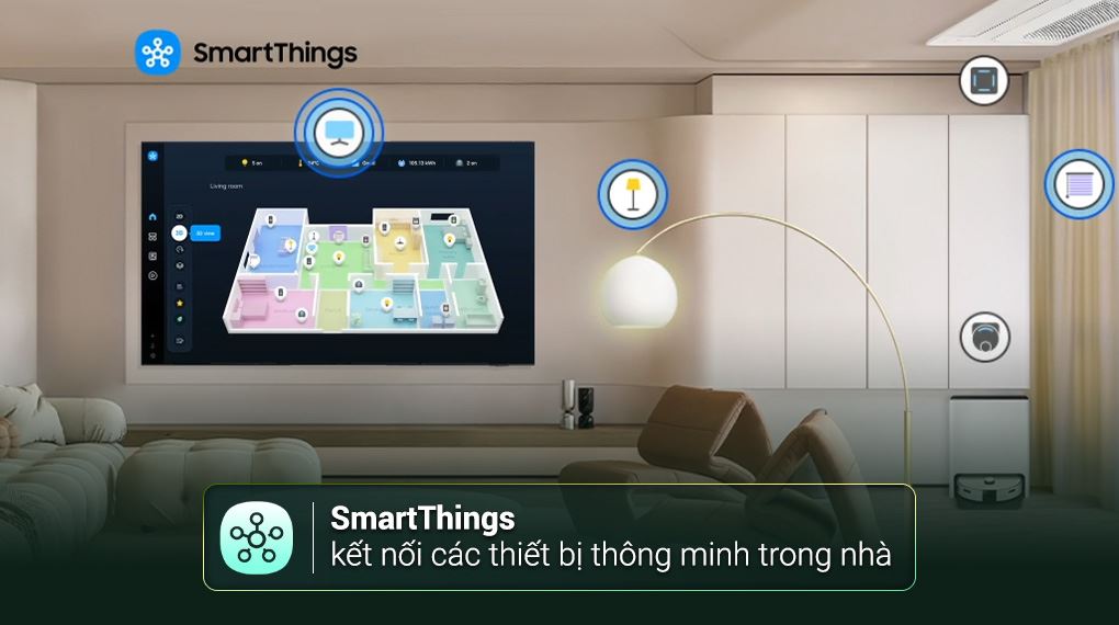 Smart Tivi Neo QLED Samsung AI 4K 55 inch QA55QN80F - SmartThings