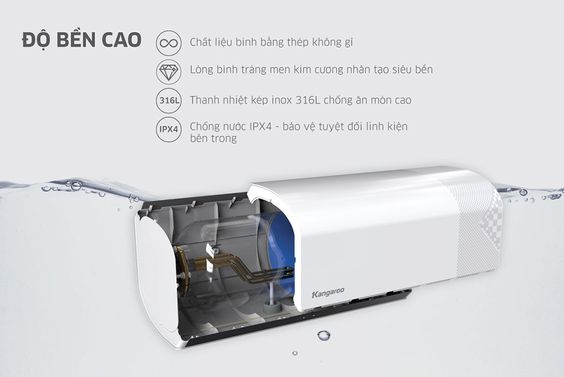 Máy nước nóng gián tiếp Kangaroo 30 lít KG79A3 2500W (hình 4)