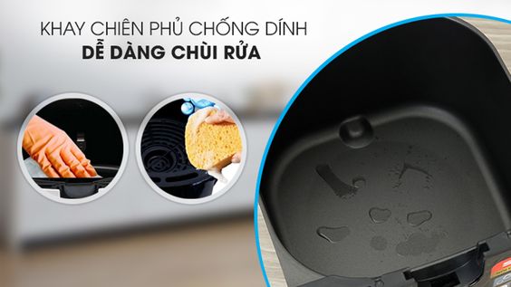 Nồi chiên không dầu Sharp KF-AF55EV-BK không gây ồn